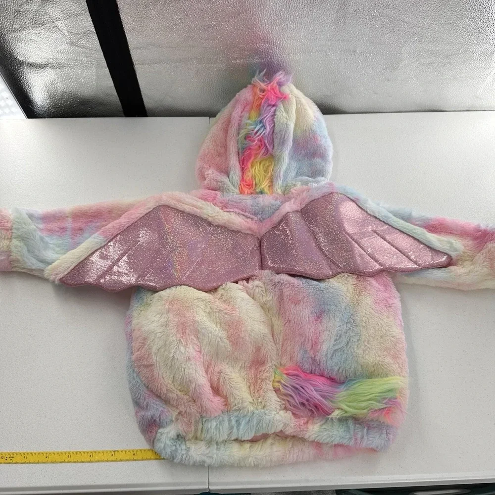 Target Unicorn‎ Halloween Bodysuit  Costume Rainbow 12-18 Months Faux Fur Baby